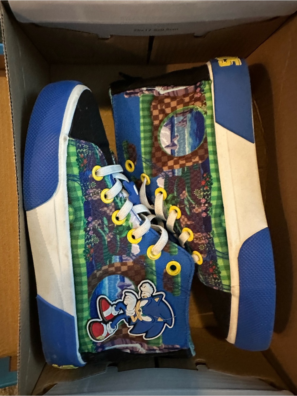 Kids Blue Sonic-Themed High-Top Sneakers & Slide ons